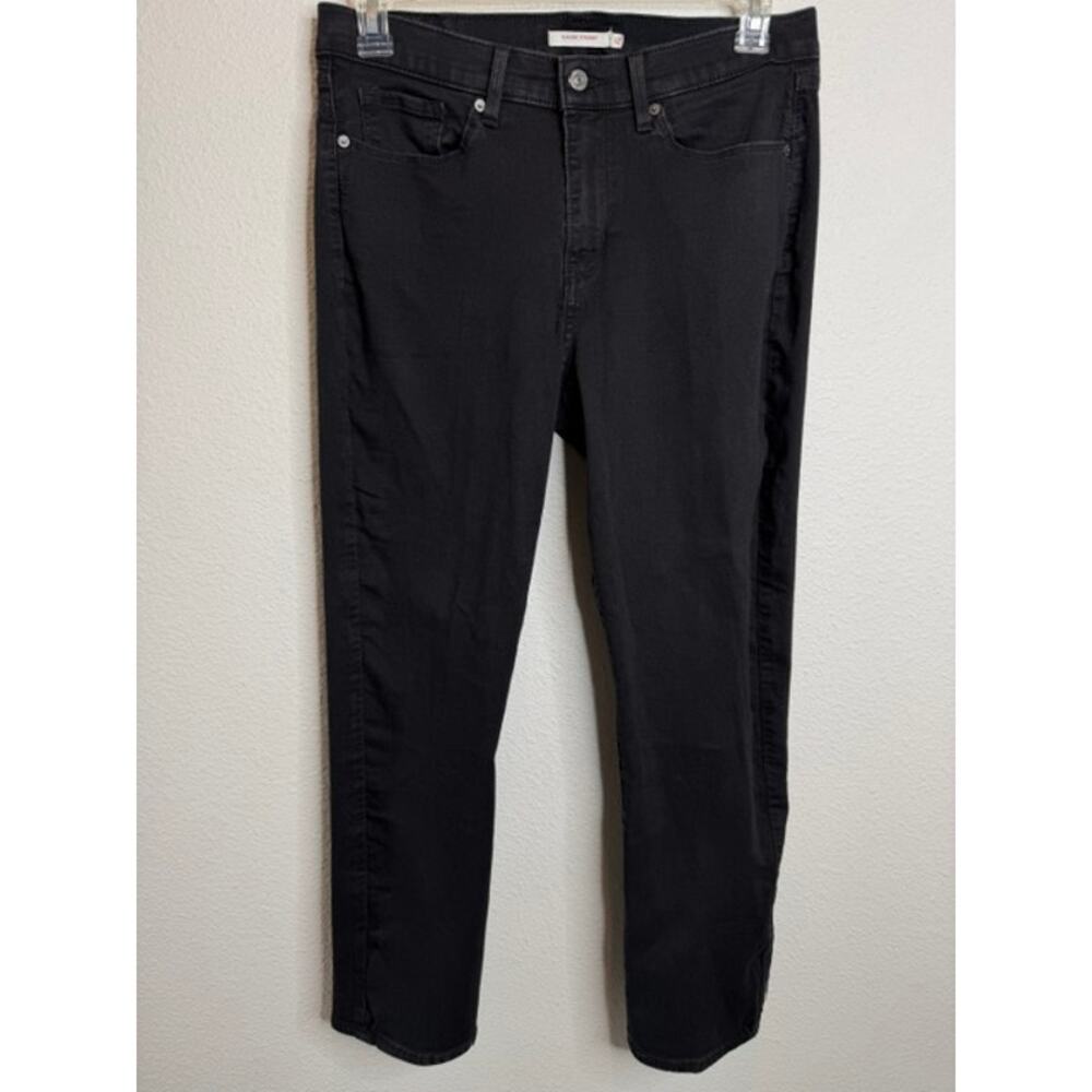 Levi Strauss Black Slim Fit Jeans Women’s 31x30 Stretch Denim Mid Rise